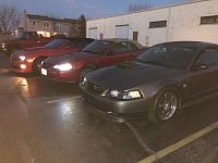 my cammed camaro & my son's cammed mustang gt & friends SC mach 1