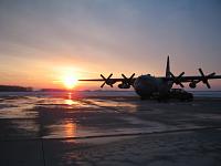 My plane on a Michigan sunrise