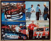 Coke 600 Charlotte with Jimmy Means and Kyle Petty and in the #3 garage during practice. With 77 NNS car before the green.