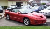 2001 Sunset Orange Metallic Convertible Trans Am