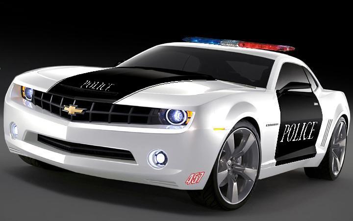 Cop Car - white with black doors