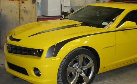 Camaro on Camaro Hood Cowl Stripe Design Accentuates Cowl Shape   Size   Camaro