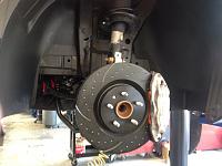 Front brakes.. 
Grantelli Rotors, Carbotech pads, racing brake lines, motul 600 brake fluid