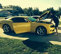 sunday morning at buddys house - his gf took the pic, can see the mustang he was loaned again in the background