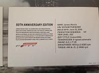 50th Anniversary Build Card