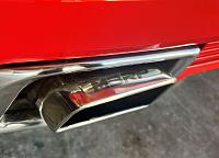 MBRP Stainless exhaust tip up close.