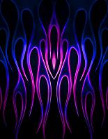purple and blue flames