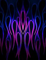 purple and blue flames