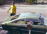 Jim and his new (used) Vega 1978! I can't believe I lowered myself to selling my 1969 Camaro SS-396 for this car. But...it did get great MPG and it never left me stranded even in 117 degree desert...