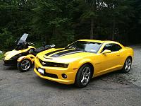Camaro with my Can-Am Spyder