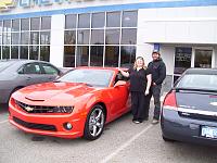 Camaro5 member Angelina and Derrick, pick up my first Camaro. Happy Birthday, Angel!