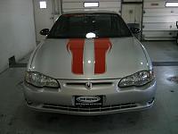 2005 Monte Carlo LS with flow master exhaust and custom stripes, 17" custom wheels