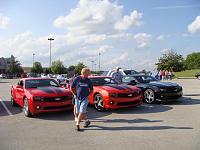 We had three different Camaros at the Maryville cruise-in: My VR 2LT/RS, SSRSHeaven's IOM 1SS/RS, and the other gentleman's black SS with ground effects