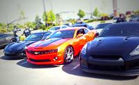 Local Cars and Coffee. SUPRBAD holding his own against a GTR and a Z51 Corvette