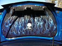 flamed trunk close up