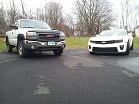 My 2003 Truck and 2012 Z on a nice but cloudy day