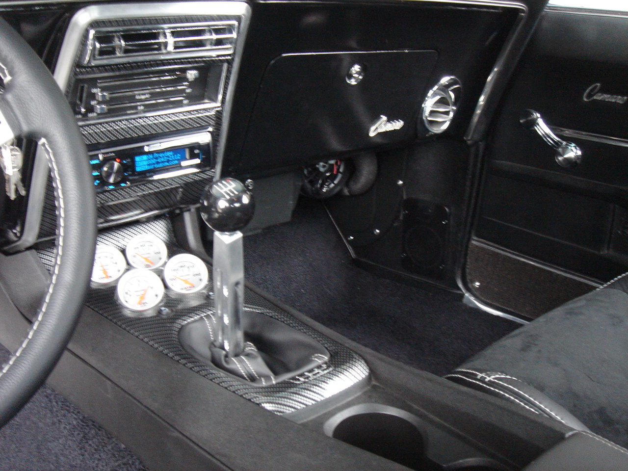 A Few Interior Pics Of My 68 Camaro With Single Din Radio