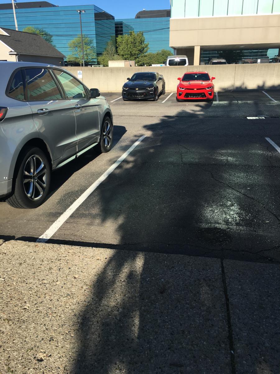 Sometimes..1 is just not enough..My neighbor and I just showcasing our Camaro's