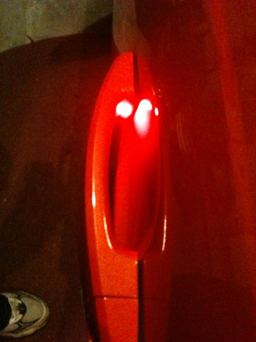 Door handle pocket lighting mod. Wired to dome. Fades in on unlock, and out when car started.