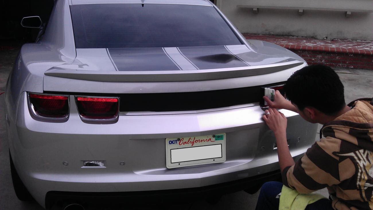 Bryan installing rear decklid