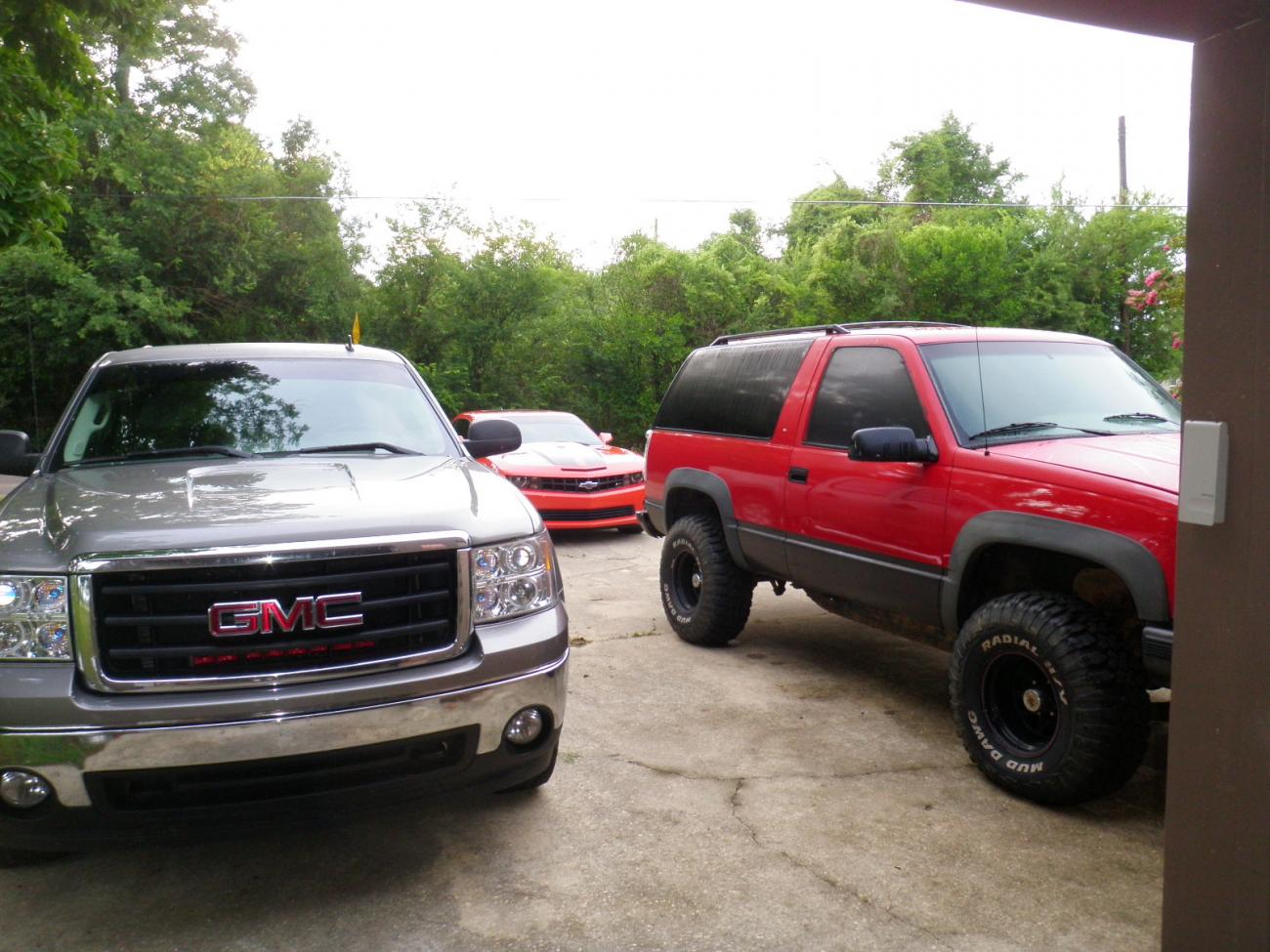 95 Tahoe 4x4, 08 GMC Sierra and 2010 Camaro SS/RS.