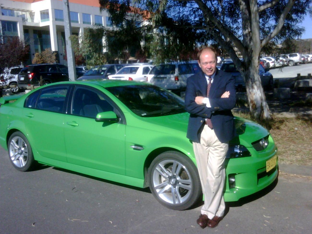 Canberra, Australia and my 2010 Holden Commodore rental.  Same color as my Ute and Camaro.